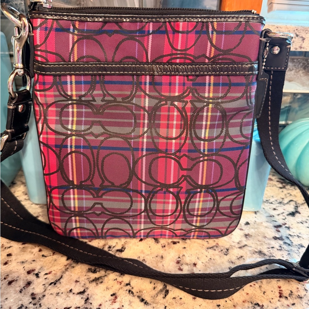 Coach Poppy Tartan Plaid Crossbody Bag - Picture 2 of 7